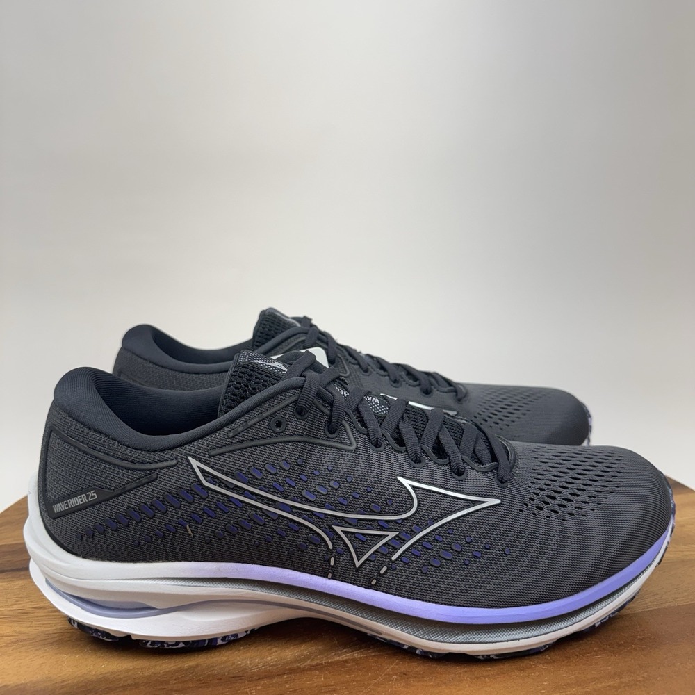 New NIB Womens Mizuno Wave Rider 25 D Gray Athletic Running Sneakers Size 12 M